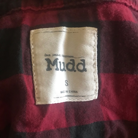 Red Mudd Button Down Flannel - Picture 2 of 2